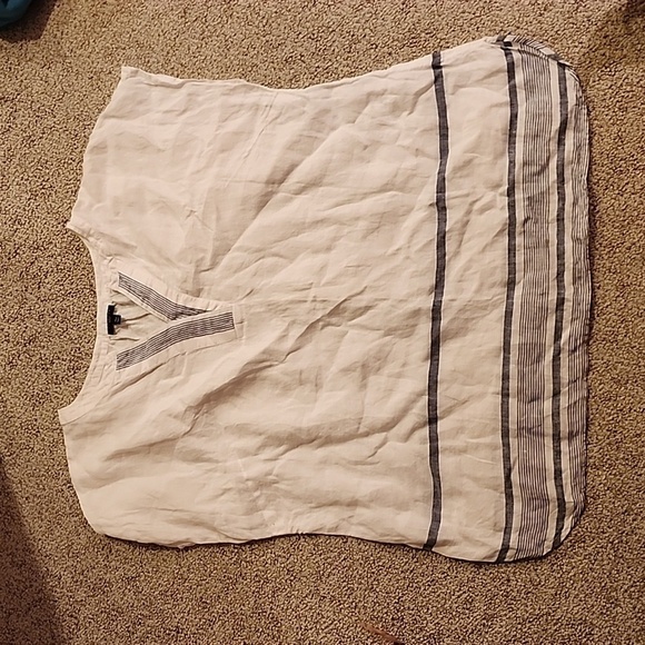 Talbots petite 100% linen boxy fit semi sheer top XLPetite - Picture 1 of 8